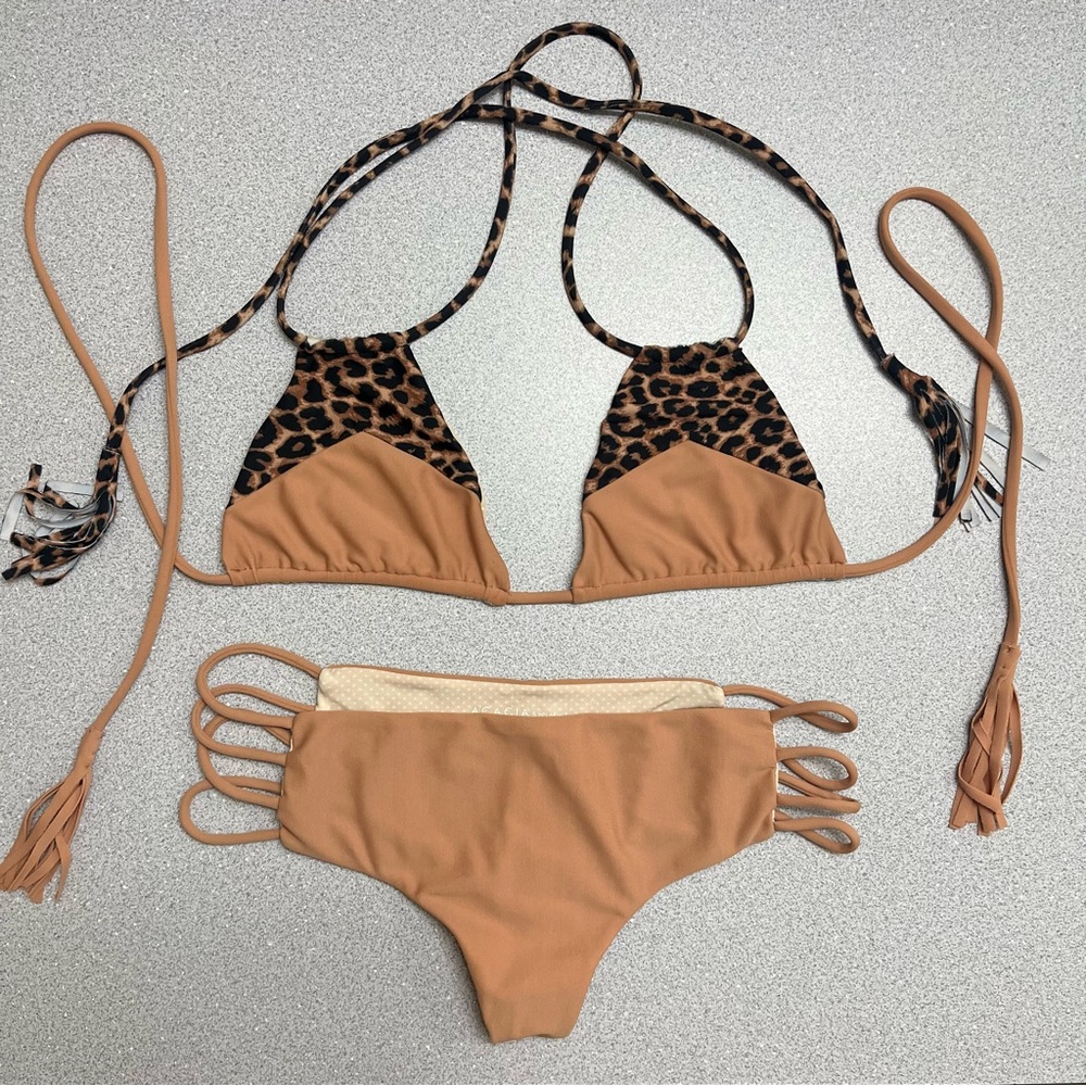 Acacia Swimwear Leopard and Tan Bikini